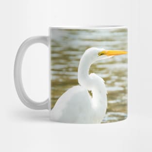 Egret in a Stream Photograph Mug